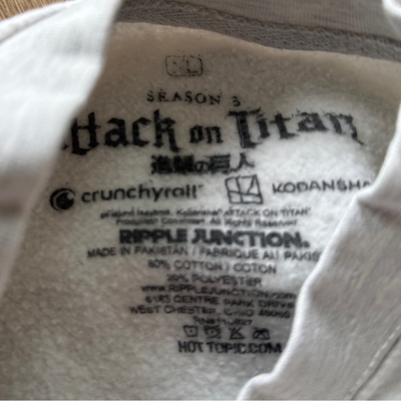 Attack On Titan Captain Levi Sweater Unisex Crewneck Grey Anime Size XL - Picture 4 of 5